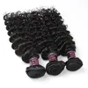 Capelli onda profonda intreccia i pacchi di capelli umani vergini indiani peruviani a buon mercato 8A fasci di capelli brasiliani 10 pezzi all'ingrosso per le donne nere