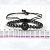 Party Jewelry Wholesale Best Quality 6mm Mix Colors Brass Beads with New Round Black Cz Skull Macrame Bracelets