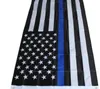 4 Types 90*150cm BlueLine USA Police Flags 3x5 Foot Thin Blue Line USA Flag Black, White And Blue American Flag With Brass Grommets