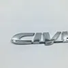 Nieuwe stijl voor Honda Civic Silver Letters Emblem Logo Badge Auto Achterste kofferbak Deksel Decoratie Sticker212W