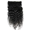 Virgin Tjock Clip In Hair Extension 100g 120g 8st Natural Black Afro Kinky Curly Clip