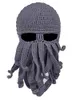 Handgemaakte gebreide octopus hoed volwassen kinderen muts cap Halloween grappige partij maskers nek gezichtsmasker fietsen cosplay ski biker hoofdb5870922