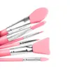 6PCS Silicone Makeup Brushes Set Facial Mask Foundation Eyeshadow Ögonbryn Borste Flice Brush Head Cosmetic Make Up Brush Tools DHL Gratis