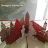 3d Handmade Papier Cut Building Stereoskopowy Kartka Z Pozdrowieniami Składany Typ Unikalny Kreatywny Chiński Rzemiosła Etniczne Karty Prezenty