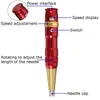 Роторная машина для татуировки бровей для перманентного макияжа, набор ручек для микроблейдинга с 10 иглами, 10 насадок9493199