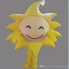 Alta qualidade Amarelo Sunflowere Trajes Da Mascote Da Planta Sunflowere Personagem Antimated Boneca Fantasia Vestido Frete Grátis