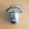 Unique Design Double Lock Stainless Steel Male Chastity Device Cock Cage Penis Lock Cock Ring Chastity Belt for Men