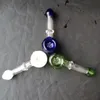 Couleur flocons de neige morceaux de tabac en verre bongs accessoires Pipe colorée fumer tuyaux en verre courbé tuyaux de brûleur à mazout conduites d'eau Dab Rig G