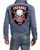 American Infidel Skull and Shield Patch Patriotic Motorcycle Biker Club Iron op geborduurde patch 11251225 inch Ship7103991