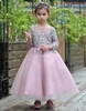 Hot Sales Birthday Princess Dress For Little Girls Appliqued Sleeves Ankle Length Flower Girl Dresses Toddler Pageant Gowns Custom Quality