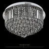 Żyrandole Kryształowe światło sufitowe okrągły E14 Lampa dopasowania K9 Crystal Srebrny Chrome Light Light do salonu