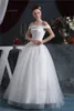 2017 Nieuwe Baljurk Trouwjurken met Satijn Organza Applicaties Beaded Flowers Cheap Plus Size Bruidsjurken BM53