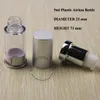 5ml matte Silvery Emulsion Airless Bottle with Lotion Pump travel size Cosmetic Container 50pcs/lot