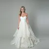 vestido de novia de organza capa volantes