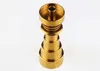 Wholesale 6 In 1 Titanium Nail Smoking Accessories Black Golden Chameleon Original Domeless Nail Colorful Ti Nails Wont Vanish for Glass Water Pipe Bong
