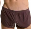 Partihandel-Smooth Pajama Sport Arrow Hem Casual Korta Byxor Mens Dröm Split Shorts Smooth Slacks Gray Black Brown