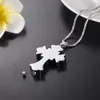 Trendy Design Memorial Asche Andenken Anhänger Kreuz Urne Für Haustier Menschliche Asche Beerdigung Urne Sarg Halten Asche Mode Schmuck289r