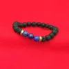 Lava Rock Stone Beads Bracelet Natural Stone Turquoise Prayer Buddha Bracelets Bangle Cuffs Women Men Fashion Jewelry