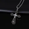 Nuevos diseños Moda Hombres Joyería Cristiana Cross Colgante Acero inoxidable Metal Cross Grande Alta Calidad Envío gratis