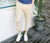 Newest arrival Spring and summer Men's Pants tide flax casual men nine points pure color fashion Slim cotton trousers PM015 Mens Pant