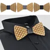 Fale Drewno Bowtie 8 Style 12 * 5.5 cm Handmade Vintage Tradycyjny Bowknot Dla Biznesowy Paty Ślub Ślubny Produkt DIY Drewniany muszka