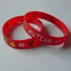 10PCS/lot Mix colors hot selling debossed and ink filled silicone braceletes for promotional gifts Y030301