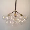 Modern Bubble Glass Pendant Lights Fixture Hem Deco Glas Boll Hänge Lampa DIY E27 Suspension Clear Glass Hängande lampa