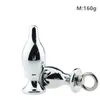 SML 3 Tamanho Metal Anal Plug Butt Plug com anel de tração de contas anal de brinquedos eróticos de brinquedos sexuais anal para casais jogos adultos 2949207