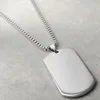 Wholesale Blank Engravable Stainless Steel Cat Dog Tag Military Shape Men Pendant for boys Free Shipping