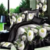 Noble Peonies Floral Tryckt 4 st täcken täcker för kvinna flickor king size quilt lakan kudde sängkläder set hem textil8741101