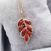 Hot sale red precious coral pendant 925 sterling silver leaf necklace pendant 3mm*6mm natural precious coral silver jewelry