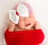 Söt sommar baby fotografi spädbarn nyfödd baby stickad sjukhus hatt mössa med glitter sequins big bow