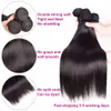 Brazilian Peruvian Indian Malaysian Straight Virgin Human Hair Weave Bundles 3/4/5 Pcs Lot Unprocessed 7A Grade Remy Hair Natural Black 1B#