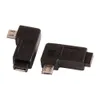 Adaptateur de tête de Conversion USB M-F, 90 degrés, droite + gauche, Micro vers Micro, mini mâle vers femelle