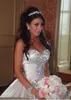 Dresses Amazing Satin Sweetheart Neckline Ball Gown Wedding Dresses With Beaded Rhinestones Top Bridal Gowns vestidos de noivas