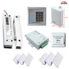 RFID Access Control System Set Frameloze Glazen Deur Set + Electric Bolt Lock + ID-kaart KeyTab + Voeding + Exit-knop + deurbel