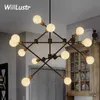 Willlustr lampada a sospensione girevole con braccio in ferro lampada a sospensione in metallo KINETIC 2 livelli Sala da pranzo Bar caffetteria ristorante dell'hotel Illuminazione sospesa