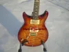 Geweldige linkshandige Santana elektrische gitaar gele burst top kwaliteit gratis verzending
