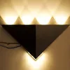 5W 삼각형 LED 벽 조명 LED 복도 빛 알루미늄 벽 램프 장식 백라이트 발코니 조명 멀티 컬러 라이트 1PC