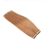Elibess Tape Human Hair 2.5g / pcs 40pcs / pack 14 '' - 26 '' # 1 # 2 # 4 # 6 # 8 # 27 # 60 # 613 Remy tejp i mänskligt hår hud väft