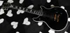 カスタムタク松本doublecutebony標準ブラックエレクトギターホワイトモップブロックフィンガーボードインレイ伝統的なチューリップタンダース6574523
