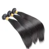 Greatremy® 3pcs / parti peruanska jungfruliga hårväftväv silkeslen raka buntar mänskliga hårförlängningar färgbar naturlig färg