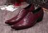 Mode koreanska mans skor pekad höjd ökade brittiska manliga frisör skor mans läder skor bröllop vit