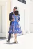 2017 abiti da ritorno a casa blu royal blu corti a maniche lunghe in pizzo una linea abiti da cocktail party illusione posteriori del ginocchio abiti da ballo 9122258