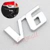 Universal Car Truck Parts Trim V6 Emblem Logo Badge 3D Sticker Decal Chrome Metal Exterior Accessory Decorate