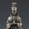 Coleção Chinois Miao Argent sculpté à La Principal Kwan Yin Statue Qing Dynastie
