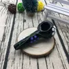 Spezielle 3,7-Zoll-Tabakglaspfeife mit lila Blumenzweig zum Rauchen der Glashandpfeife für den täglichen Gebrauch