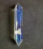 1pcs 70g Beautiful Natural Melting Quartz Wand Point Yellow Blue Smelting Crystal Double Arrow Gemstone Tower Healing