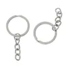 Metal Split Key Chain Ring Parts Accessories Silver Color Keychain 5cm x 2,4 cm DIY Keychains som gör fynd grossist