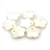 100pcs White Flower Shape Pendants 12mm For Jewelry Making DIY From Nature Mother of Pearl Shell